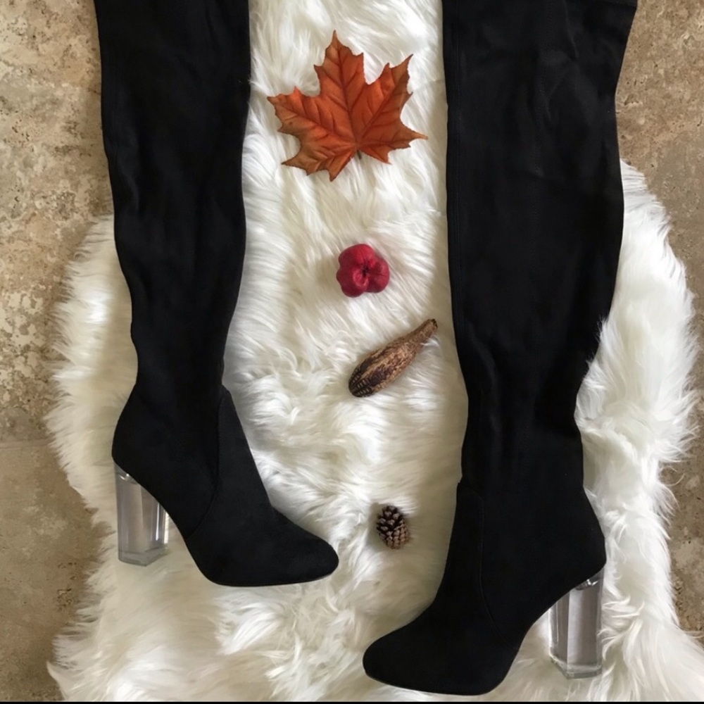 Call It Spring Eriavia Thigh High Block Heel Boots - Picture 2 of 5